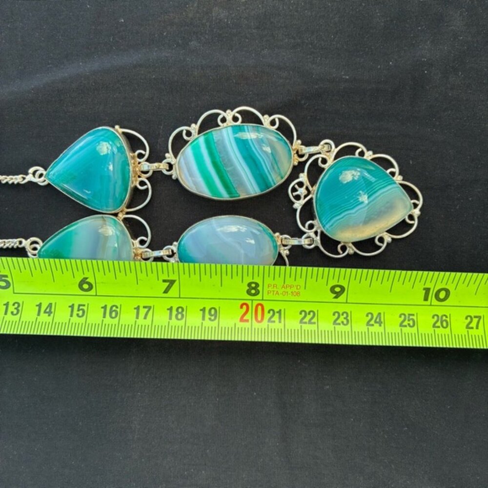 Green Botswana Agate Gemstone Hand Crafted Necklace - Picture 10 of 10